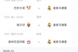 漫长六连客！皇马首个客场不敌利物浦，直到12月8日才回伯纳乌
