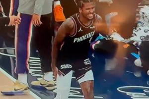 伤得不轻啊！杰伦·格林痛得龇牙咧嘴 右腿根本不敢受力